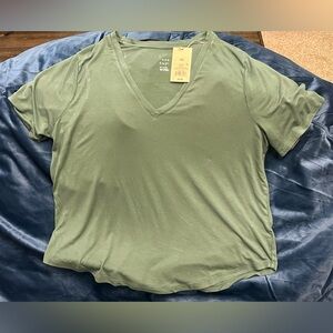 a new day Sage Green V-Neck Tee